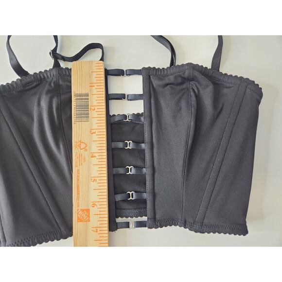 NWT Victorias Secret Black Bra / Top Unlined Bralette Top Strappy Zip Back XS - Picture 9 of 10